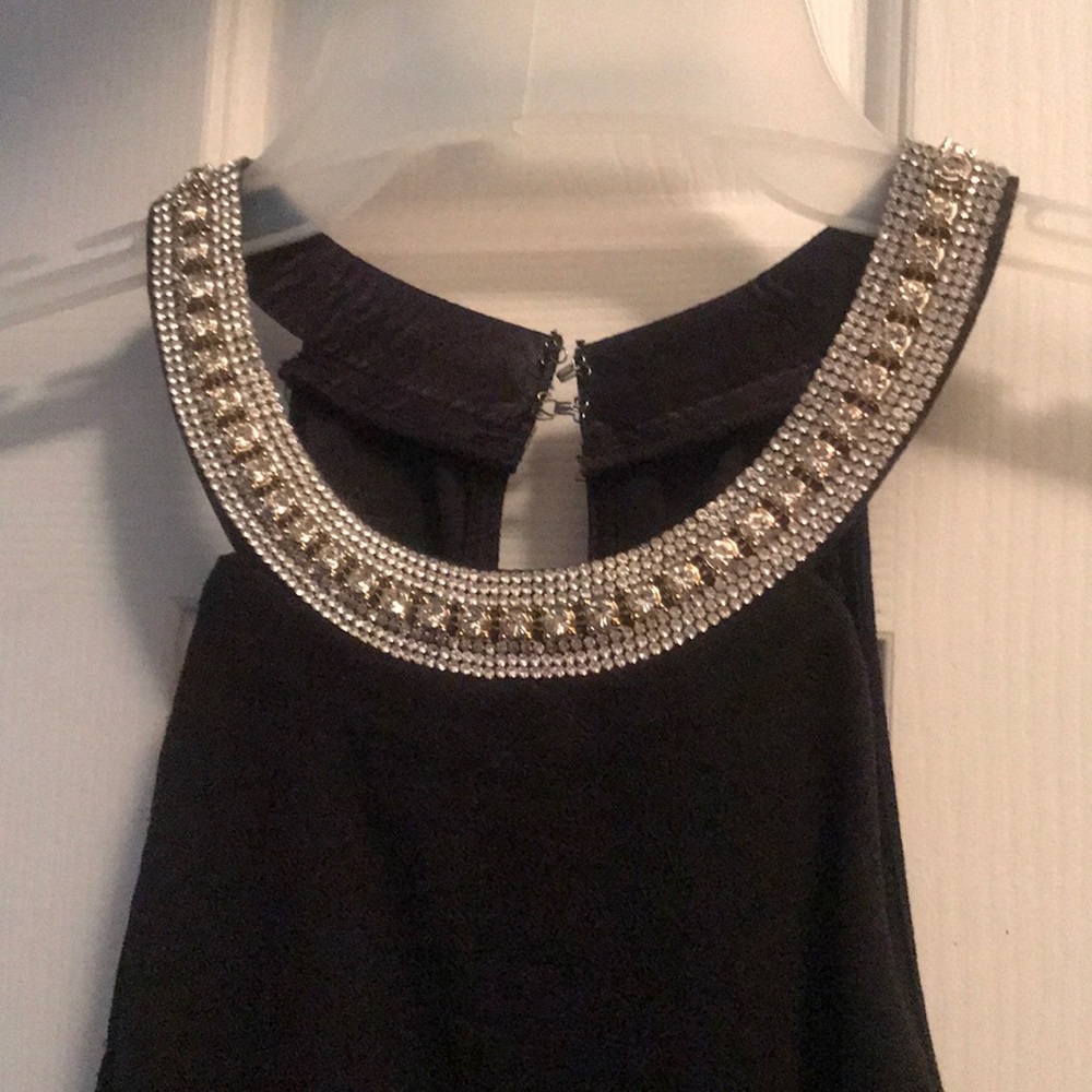 Black Dress W/ Blinged Neck
